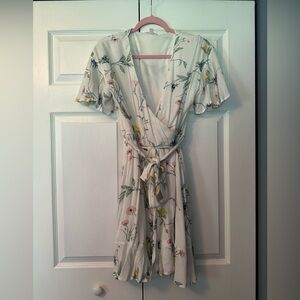 LC Lauren Conrad floral wrap dress - size M